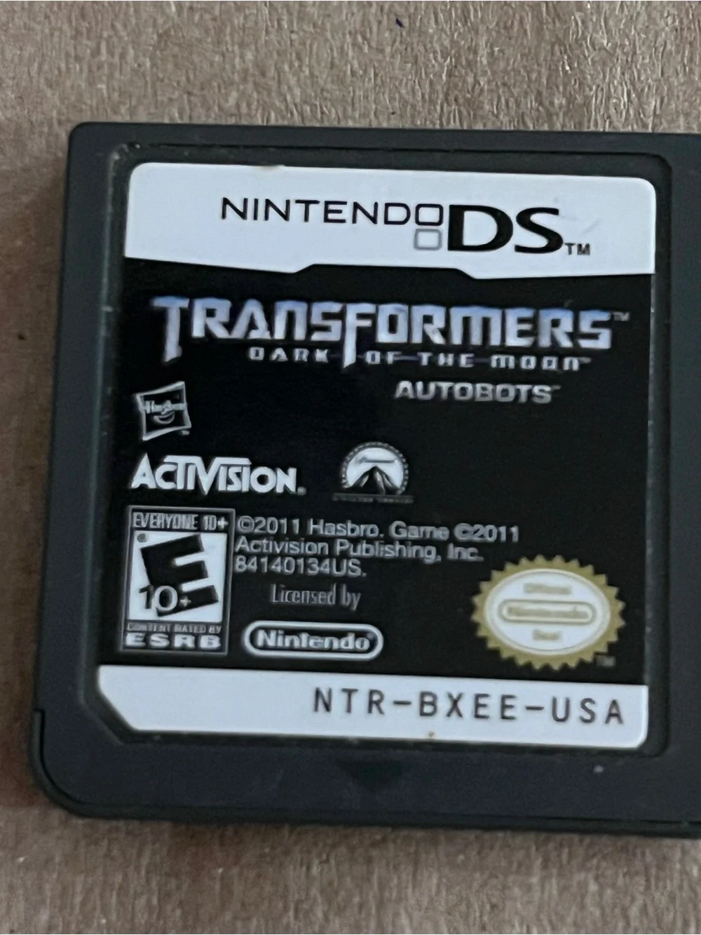 Nintendo DS Dark of the Moon Transformers: Autobots Game - Black